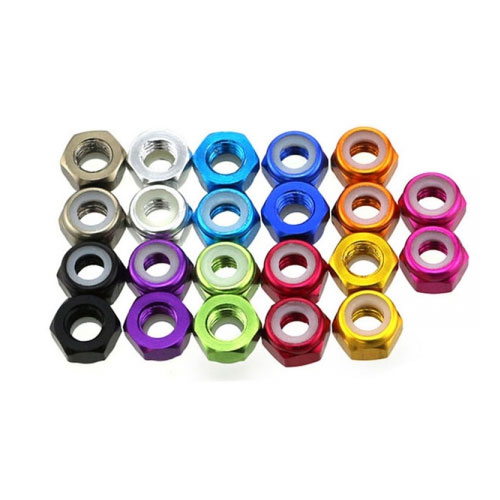 Écrou de blocage en nylon et aluminium
